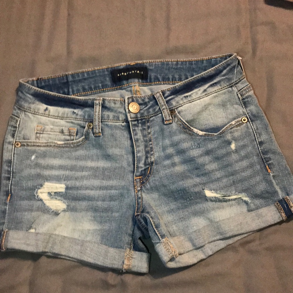 Light-Washed Jean short